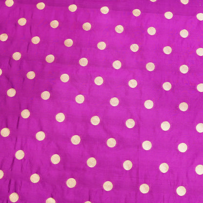 Magenta Golden Polka Dot Fabric