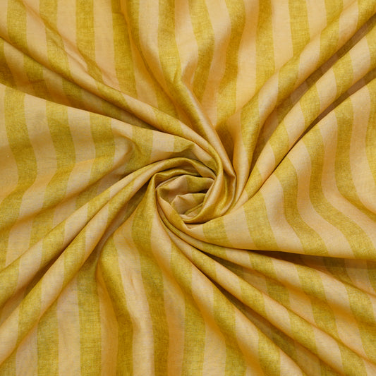 Mustard Yellow & Cream Vertical Stripe Fabric
