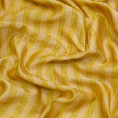 Mustard Yellow & Cream Vertical Stripe Fabric
