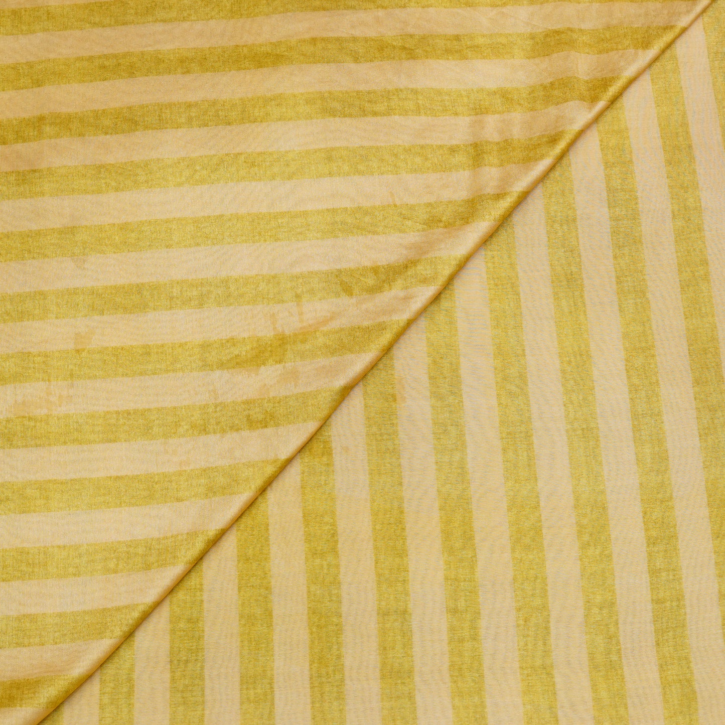 Mustard Yellow & Cream Vertical Stripe Fabric