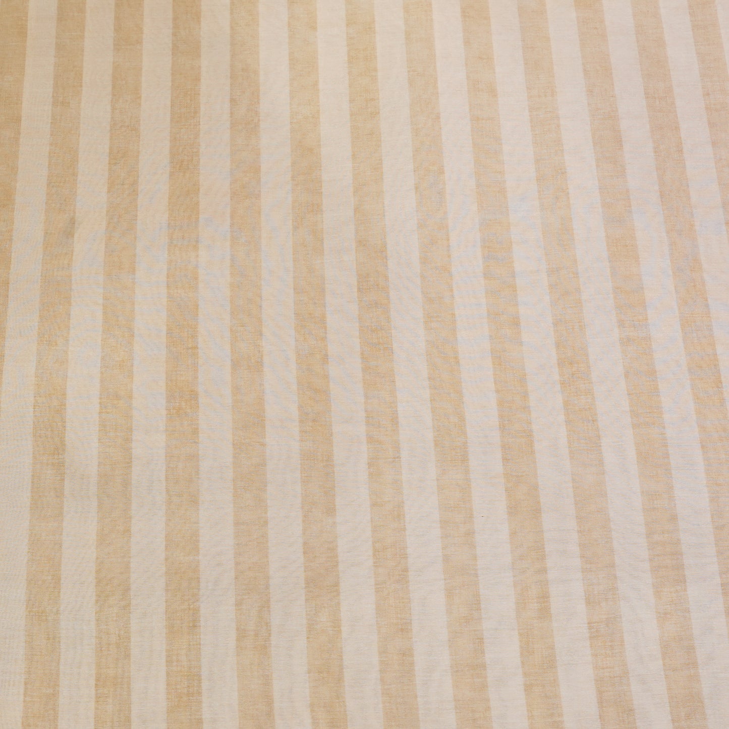 Beige & Cream Vertical Stripe Chanderi Fabric