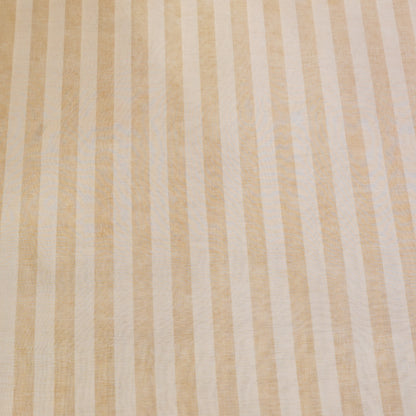 Beige & Cream Vertical Stripe Chanderi Fabric