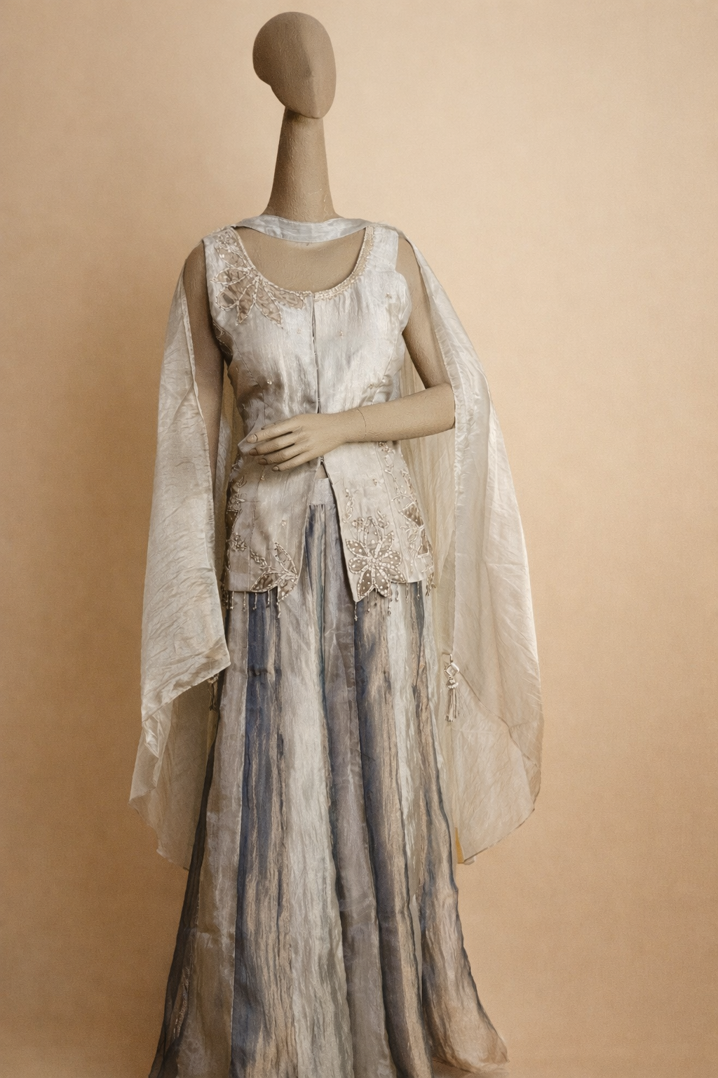 Elegant Tissue Silk Embroidered Ethnic Wear Palazzo Set