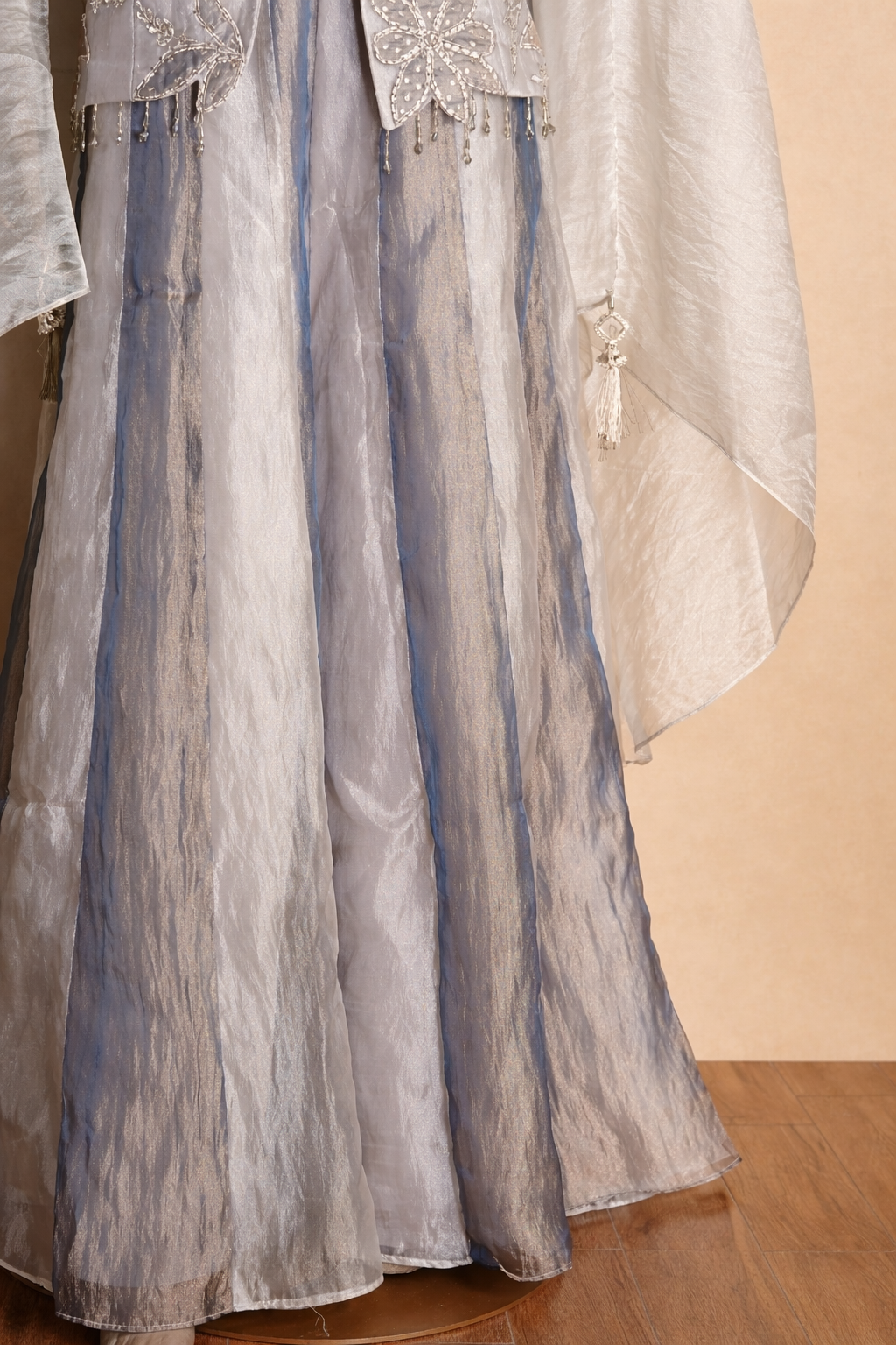 Elegant Tissue Silk Embroidered Ethnic Wear Palazzo Set