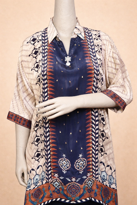 Bohemian Floral Printed Cord Set