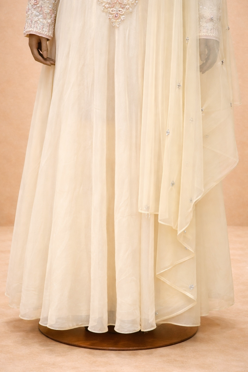 Elegant Off-White Embroidered Anarkali Set with Dupatta